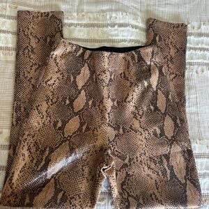 Zara Brown Snake Print Pants